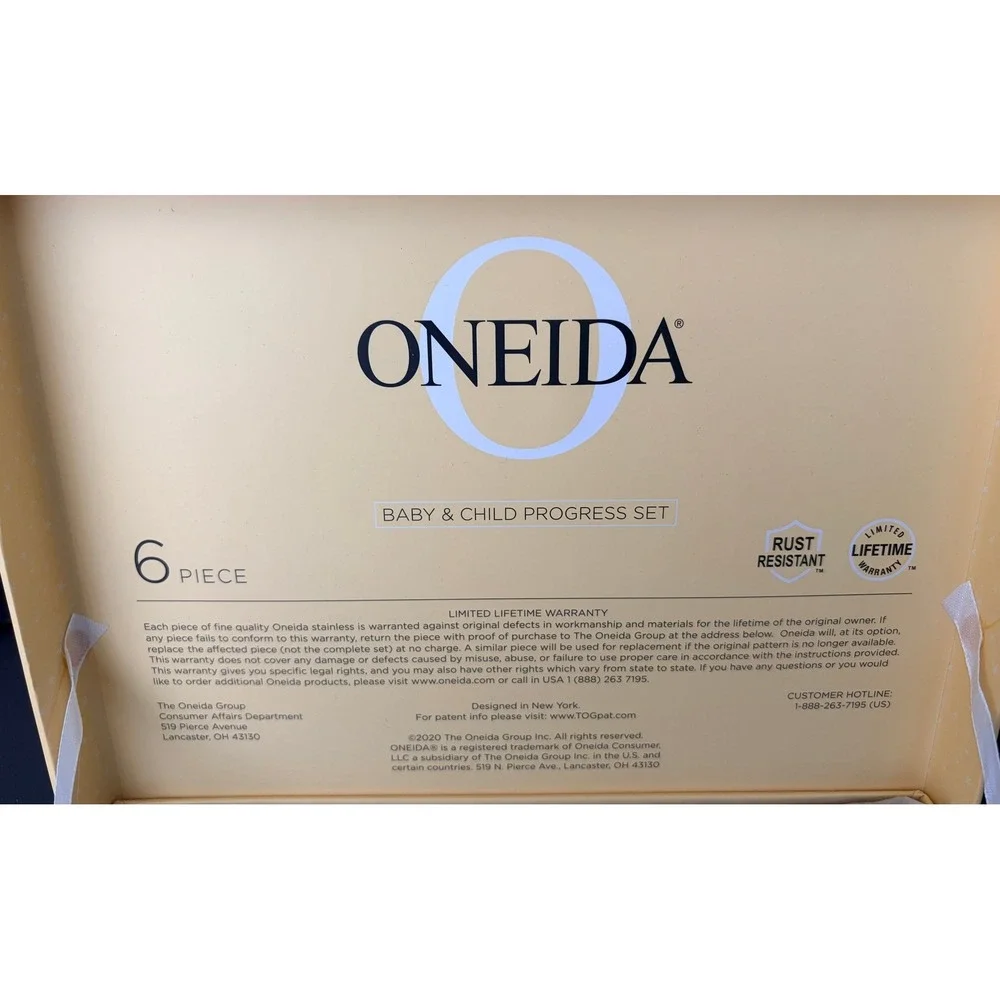 Oneida Wildlife Buddies 6pc Progress Baby & Child Silver 18/10 Stainless Steel